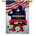 Patio Trasero 28 x 40 in. Remembrance of Fallen American Memorial Day Vertical House Flag with Dbl-Sided Banner PA4061073